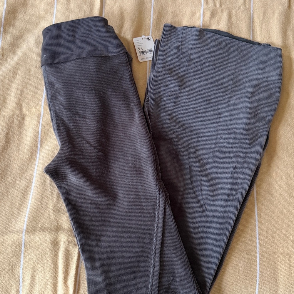 Free People FP movement wide leg flare pull on pants charcoal NWT size XS - Picture 3 of 10